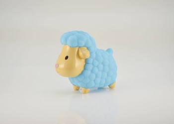 Blue And Yellow Sheep Plastic Toy