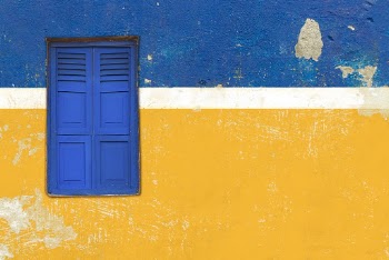 Blue And Yellow Wall 
