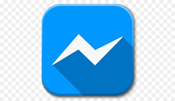 blue angle area symbol - Apps Facebook Messenger 