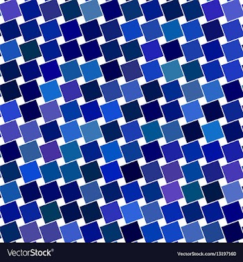 Blue angular square pattern design background vector image