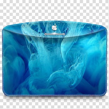 Blue Apple case, electric blue turquoise dolphin aqua, Folder Abstract Blue Smoke transparent background PNG clipart