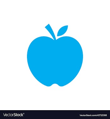 blue apple solid icon