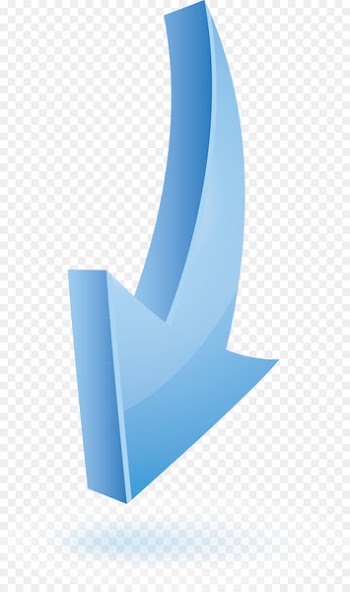 Blue Arrow - Blue down arrow label element 