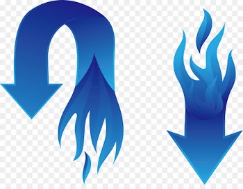 Blue Arrow Flame - Vector arrow 