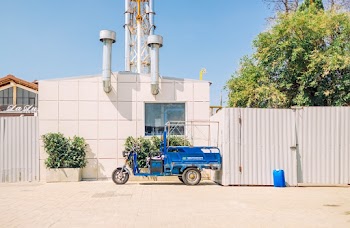 Blue Automatic Scooter
