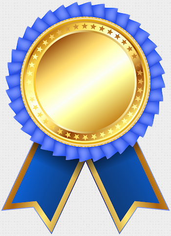 Blue Award Rosette PNG Clipar Image | Gallery Yopriceville - High ...