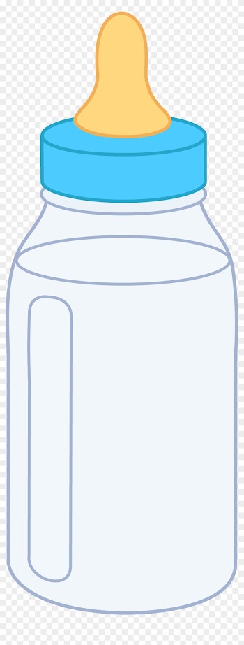 Blue Baby Bottle Clipart - Baby Bottle Graphic Transparent Background