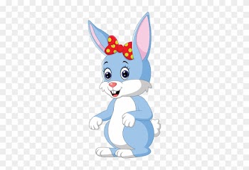 Blue Baby Bunny - Cute Cartoon Baby Bunnies