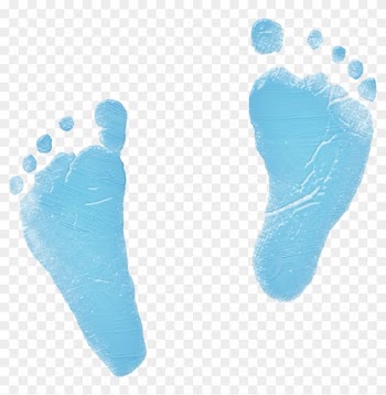 Blue Baby Footprints Clipart - Blue Baby Footprint Png