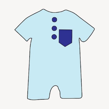 Blue baby romper clipart, kids | Free PSD - rawpixel