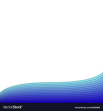 Blue background from curved stripes vector image