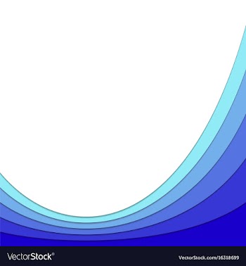 Blue background from curved stripes vector image