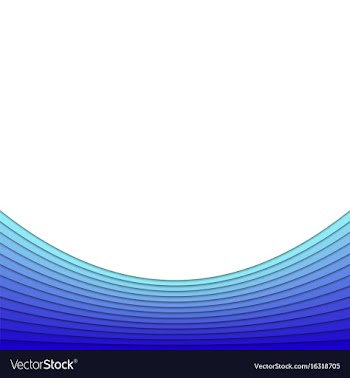 Blue background from curved stripes vector image