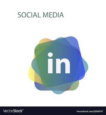 Blue background linkedin vector image