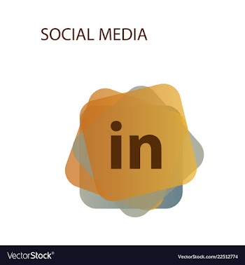 Blue background linkedin vector image