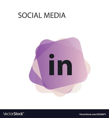 Blue background linkedin vector image