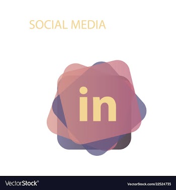 Blue background linkedin vector image