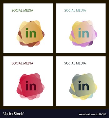 Blue background linkedin vector image