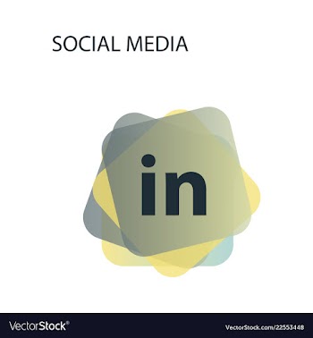 Blue background linkedin vector image