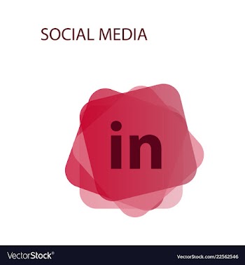 Blue background linkedin vector image
