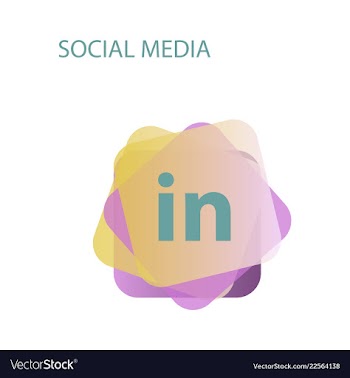 Blue background linkedin vector image
