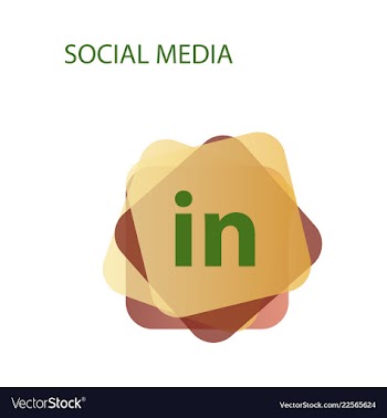 Blue background linkedin vector image