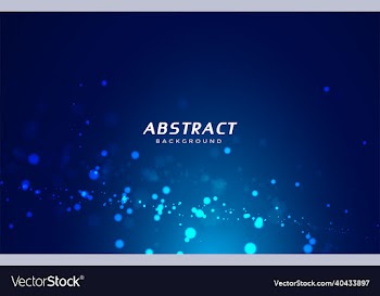 blue background with glowing dots bokeh style