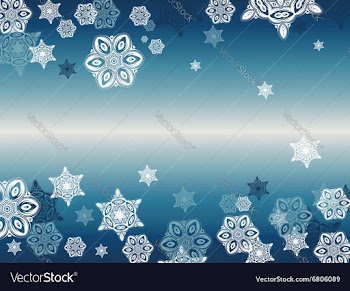 Blue Background with Snowflakes3 vector image