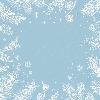 Blue background with winter decoration vector | Free stock vector - 519142