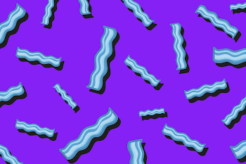 Blue bacon pattern background, purple | Free Photo - rawpixel