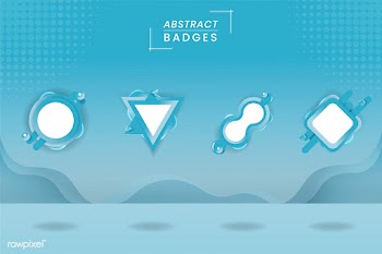 Blue badge set | Free stock vector - 843325