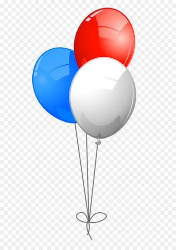 Blue Balloon Red Clip art - USA Colors Balloons PNG Clipart 