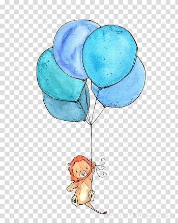 Blue balloons illustration, Lion Paper Avatar Drawing Icon, lion transparent background PNG clipart