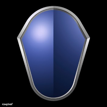 Blue Baroque shield elements vector | Free stock vector - 535344