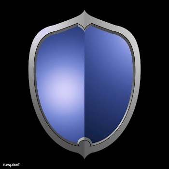 Blue Baroque shield elements vector | Free stock vector - 535379