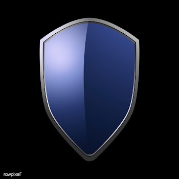 Blue Baroque shield elements vector | Free stock vector - 535408