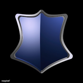 Blue Baroque shield elements vector | Free stock vector - 535410