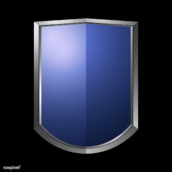 Blue Baroque shield elements vector | Free stock vector - 535412
