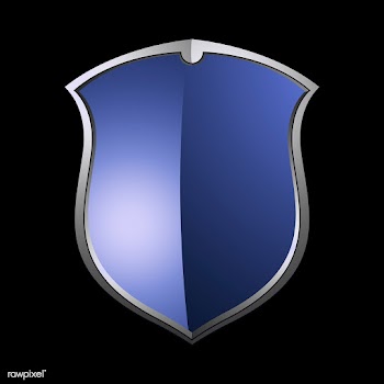 Blue Baroque shield elements vector | Free stock vector - 535414