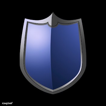 Blue Baroque shield elements vector | Free stock vector - 535421
