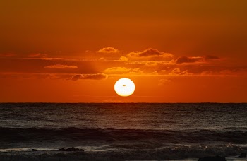 Blue Beach during Sunset