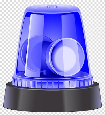 Blue beacon light illustration, Siren Police car , Blue Police Siren transparent background PNG clipart