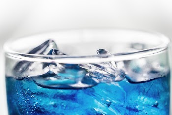 Blue Beverage in Glass