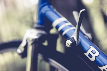 Blue Bicycle in Close Up Photography
