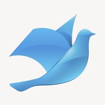 Blue bird clipart, illustration vector. | Free Vector - rawpixel
