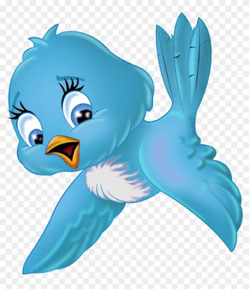 Blue Bird Clipart Large Png Cartoon 122 Lady A Little - Bird Cartoon Png