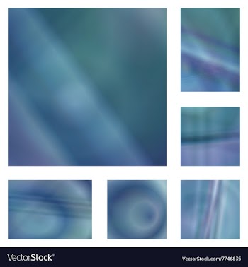 Blue blur abstract background design set vector image