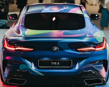 Blue Bmw Vehicle