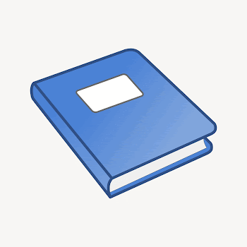 Blue book collage element illustration | Free Vector - rawpixel