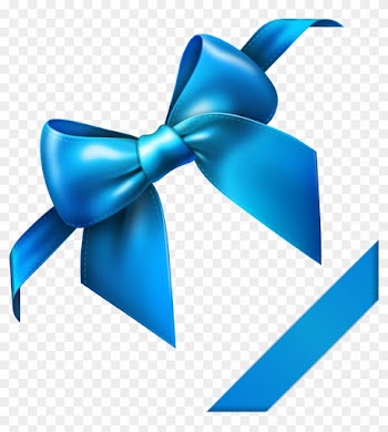 Blue Bow Png Clipart Picture - Blue Bow And Ribbon